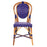 Dark Blue and White Mediterranean Bistro Chair (L)