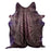 Eggplant Colored Acid Wash Zebra Print Brazilian Cowhide Rug