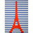 Eiffel Tower Postcard - Stripe