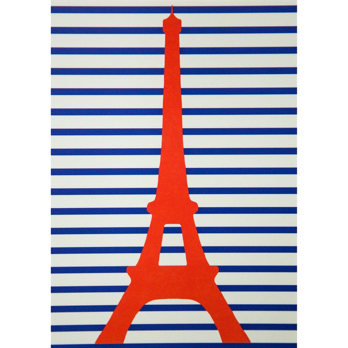 Eiffel Tower Postcard - Stripe