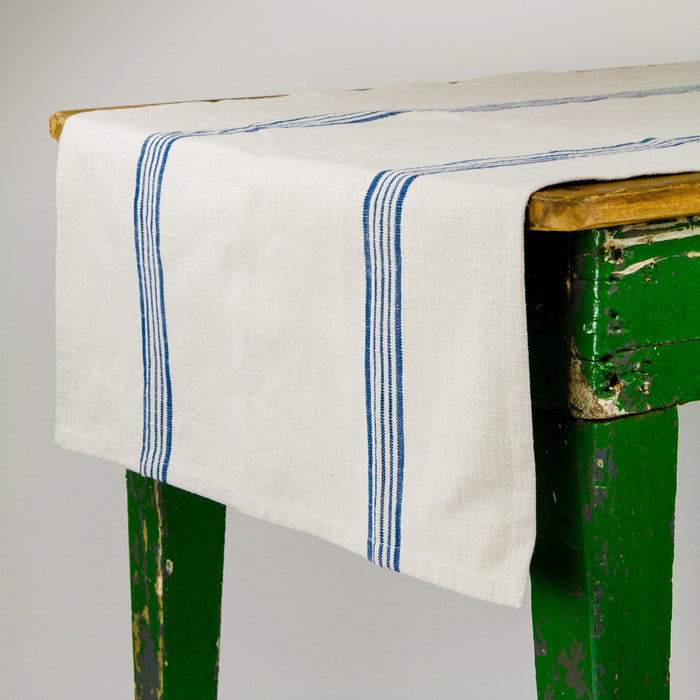 French Striped Cotton Table Runner