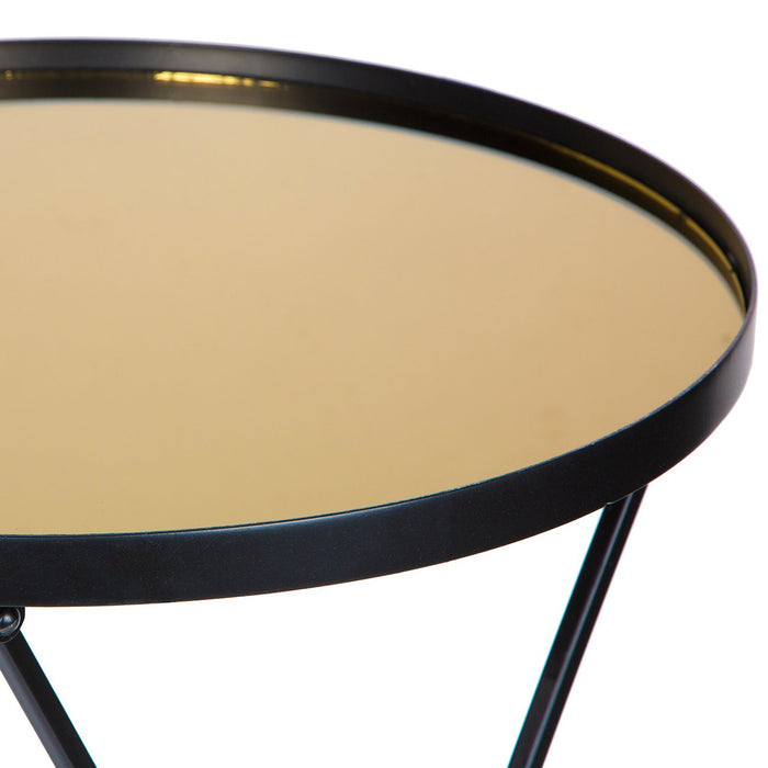 Gold Mirror Side Table 