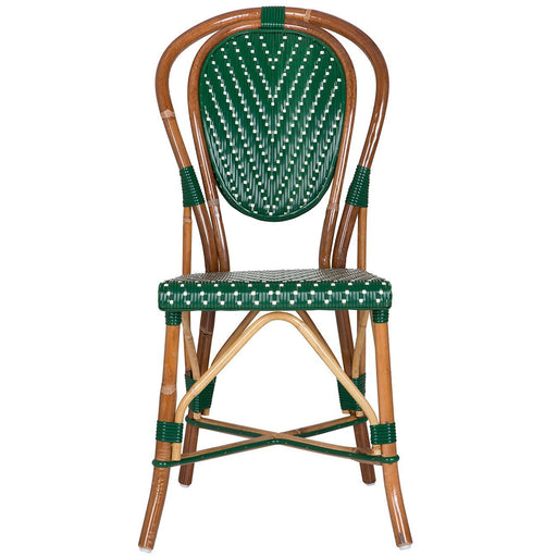 Bottle Green and Cream Mediterranean Bistro Chair (L)