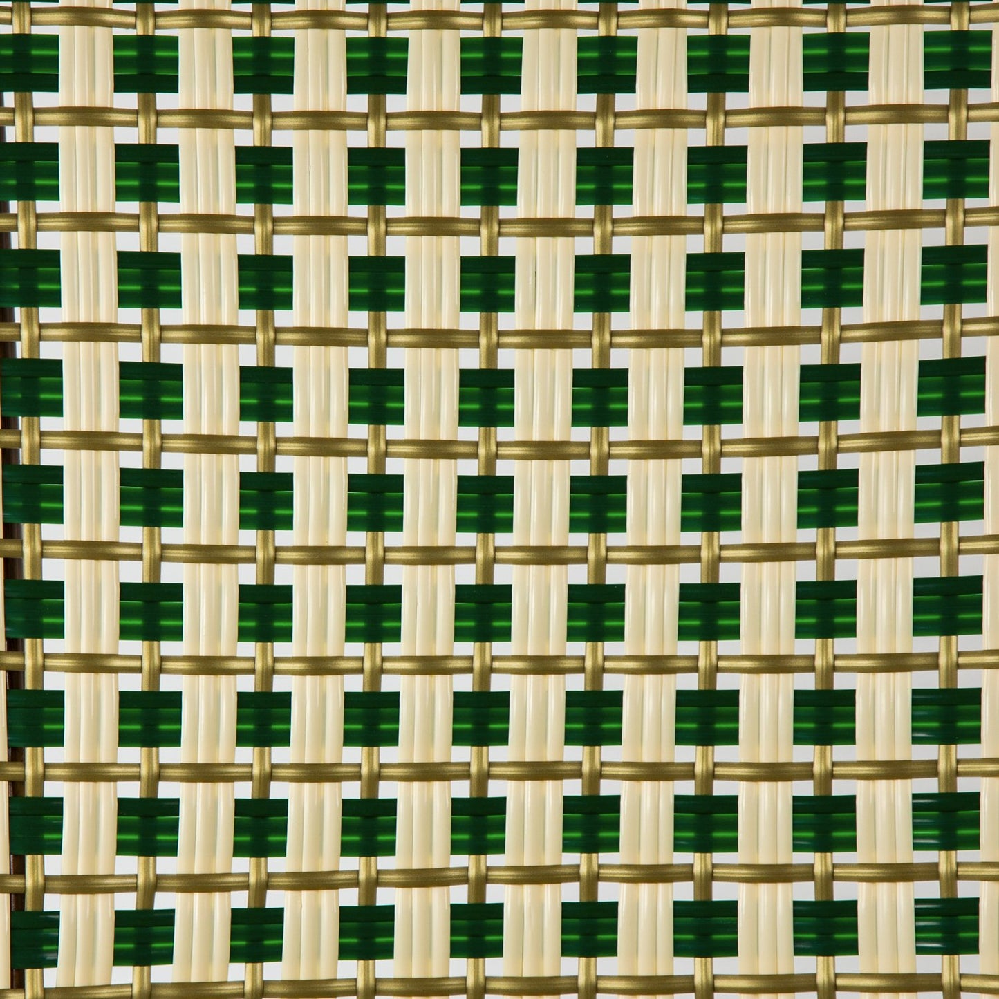 Green, Cream & Gold Mediterranean Bistro Square Back Stripe Chair 