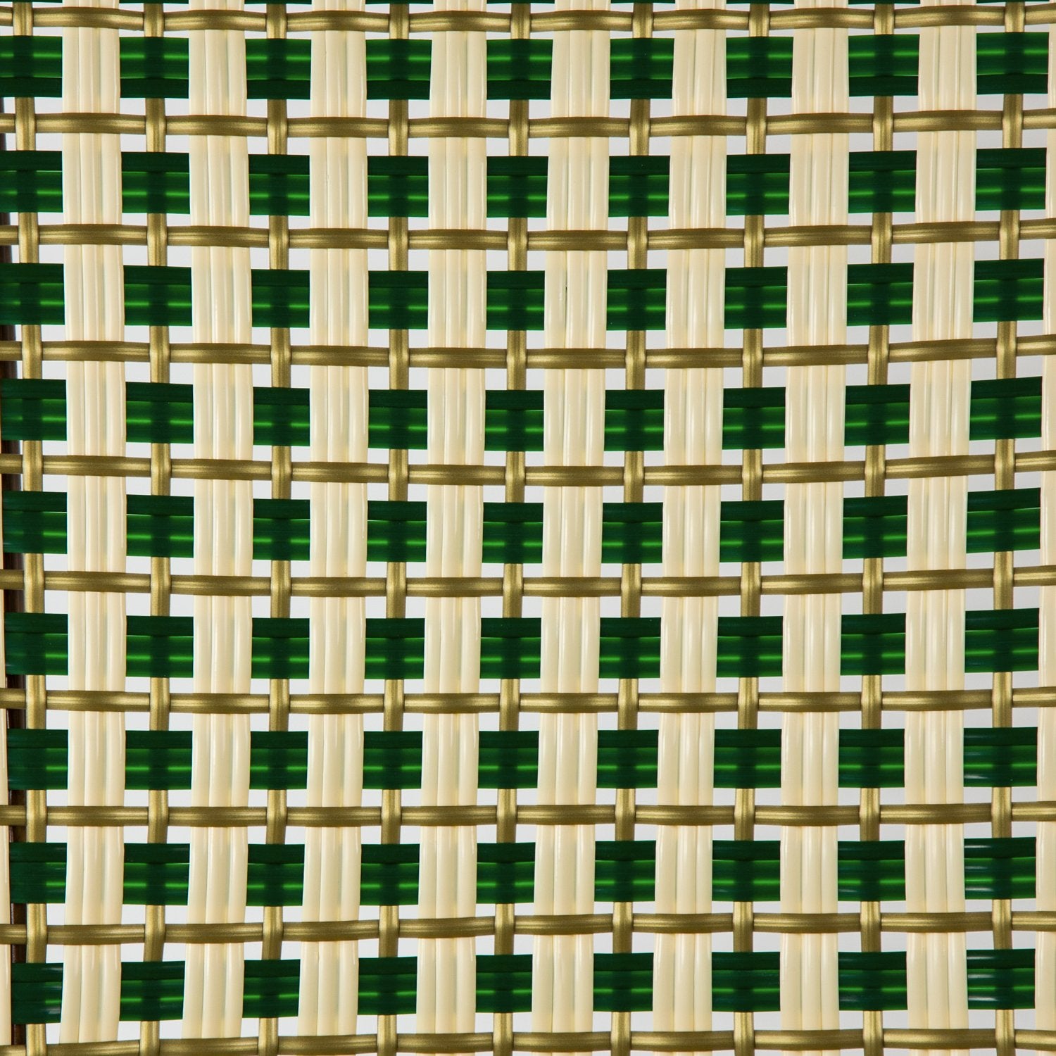 Green, Cream & Gold Mediterranean Bistro Square Back Stripe Chair 