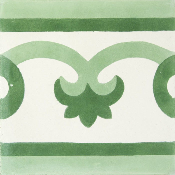 Green Palma Frise Carocim Tile (8" x 8") (pack of 12)