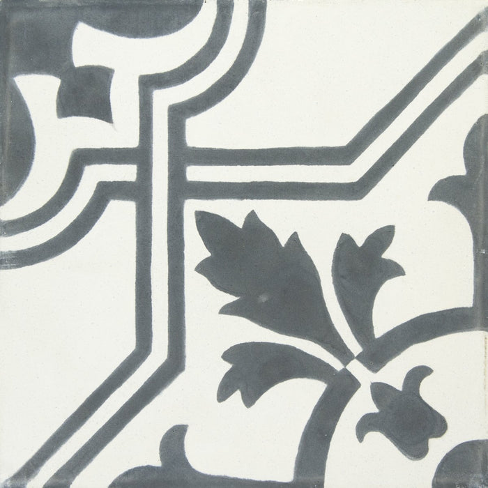 Grey & White Acadia Carocim Tile (8" x 8") (pack of 12)