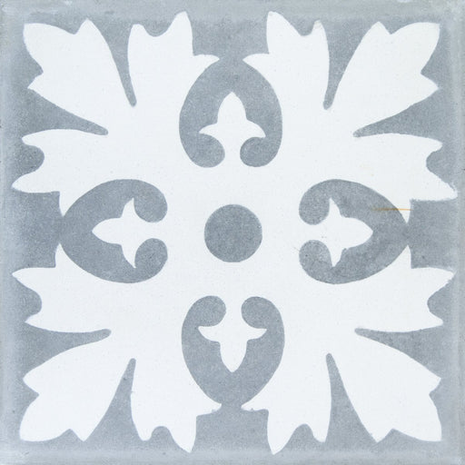 Grey & White Acanthe Carocim Tile (8" x 8") (pack of 12)
