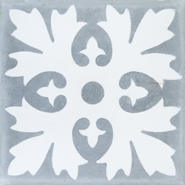 Grey & White Acanthe Carocim Tile (8" x 8") (pack of 12)
