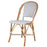 Grey & White Mediterranean Bistro Round Back Chair (Chevron)