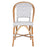 Grey & White Mediterranean Bistro Round Back Chair (Chevron)