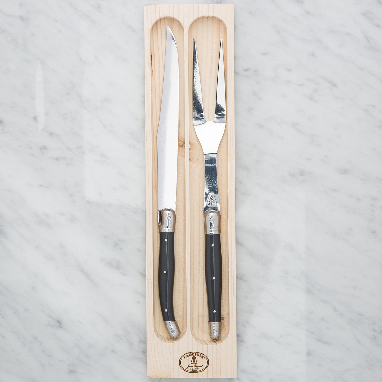 Grey Laguiole Carving Set