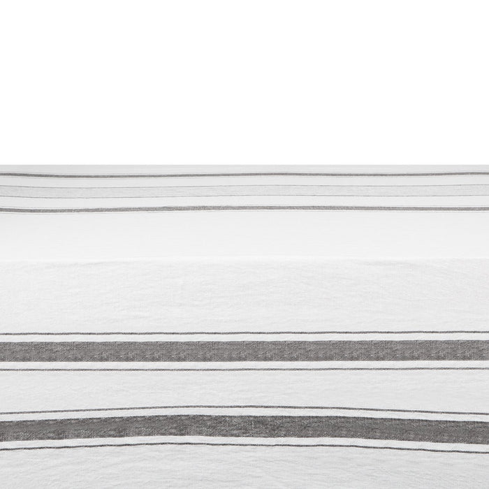 Grey Striped Nappe Tablecloth (67" x 98.5")
