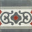 Grey, White & Red Church Frise Carocim Tile (8" x 8") (pack of 12)