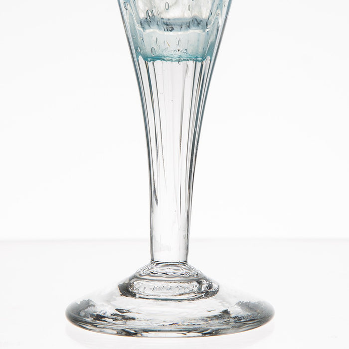 Hand Blown Light Blue Champagne Flute