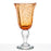 Hand Blown Orange Wine Glass