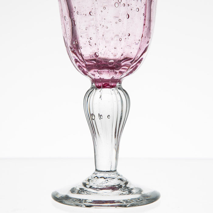 Hand Blown Pink Water Glass