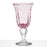 Hand Blown Pink Wine Glass