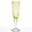 Hand Blown Yellow Champagne Flute