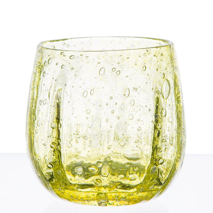 Hand Blown Yellow Sangria Goblet