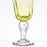 Hand Blown Yellow Wine Glass