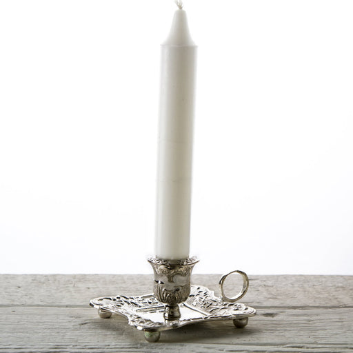 Hand Held Silver-Plated Candlestick Holder