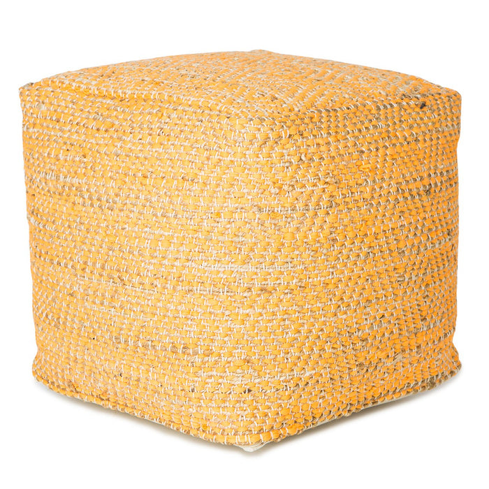 Handmade Abella Pouf (Orange) 