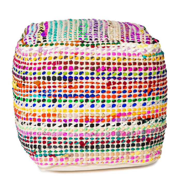 Handmade Madrid Pouf (Ecru)