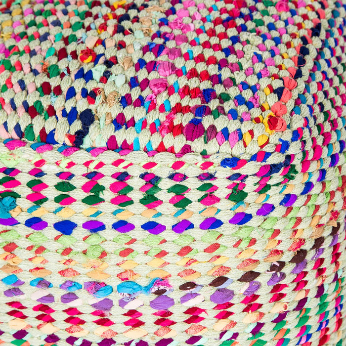 Handmade Madrid Pouf (Ecru)