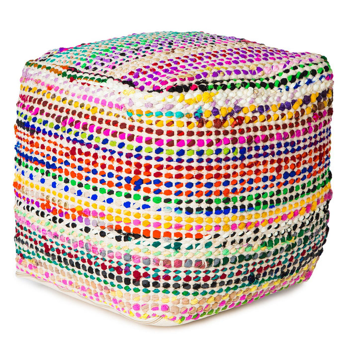 Handmade Madrid Pouf (Ecru)