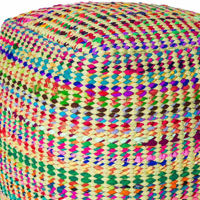 Handmade Madrid Pouf (Sage)  