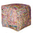 Handmade Multi-Color Silk Pouf 