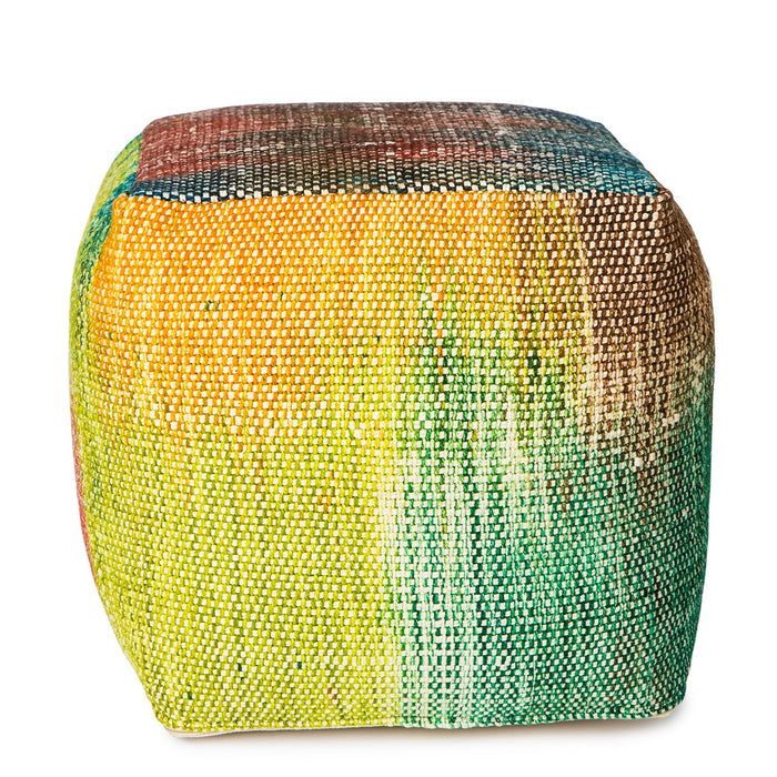 Handmade Rangoli Pouf  