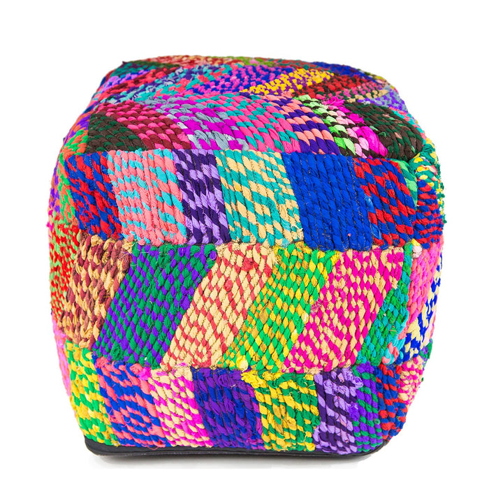 Handmade Recycled Cotton Pouf 