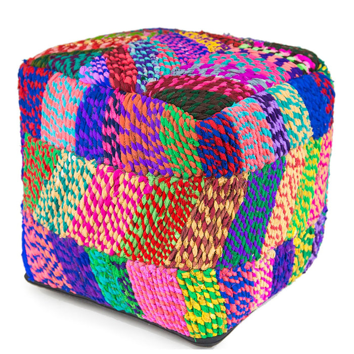 Handmade Recycled Cotton Pouf 