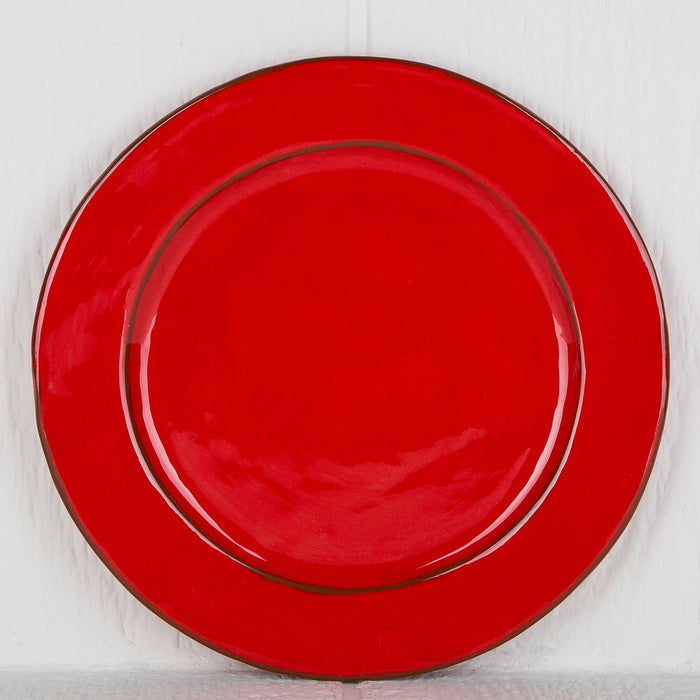 Handmade Red Dinner Plate