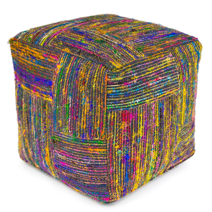 Handmade Silk Pouf 