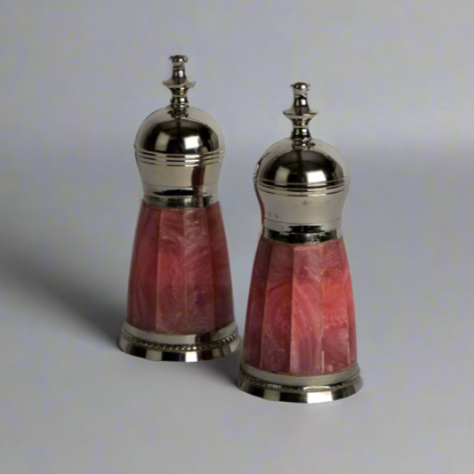Pink Himalayan Salt and Pepper Shakers