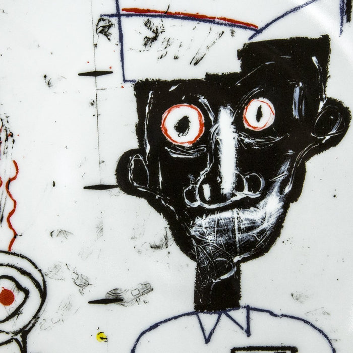 Jean-Michel Basquiat "Eyes & Eggs" Porcelain Plate (8.23"⌀)