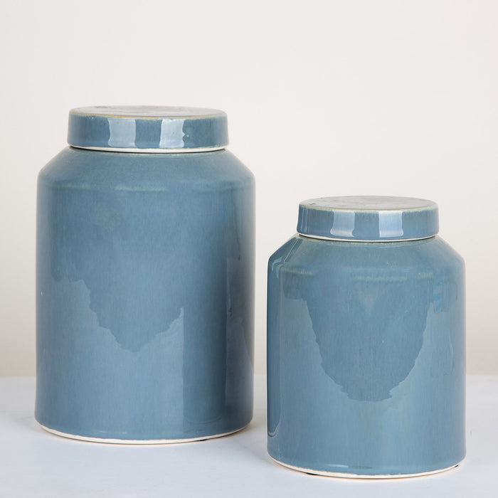 Large Blue Ceramic Pot