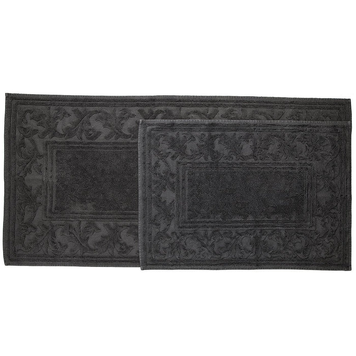 Large Black Renaissance Bath Mat (44x22")