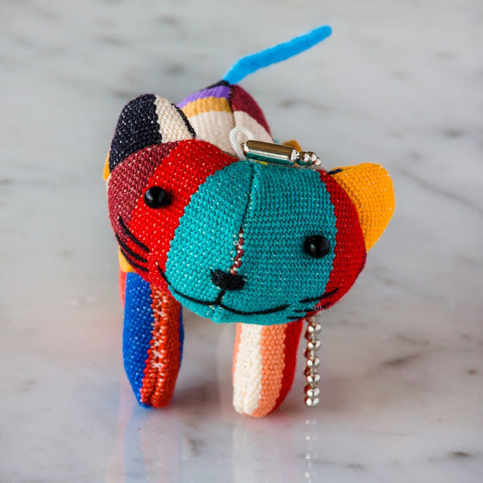 Les Toiles du Soleil Japan Petit Cat Woven Keyring Toy