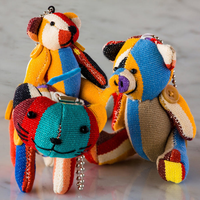 Les Toiles du Soleil Japan Petit Cat Woven Keyring Toy
