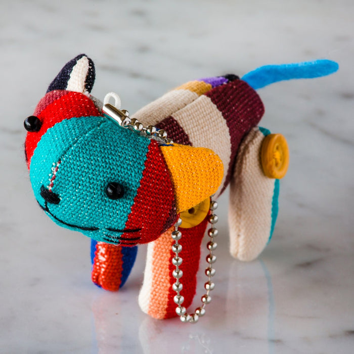 Les Toiles du Soleil Japan Petit Cat Woven Keyring Toy