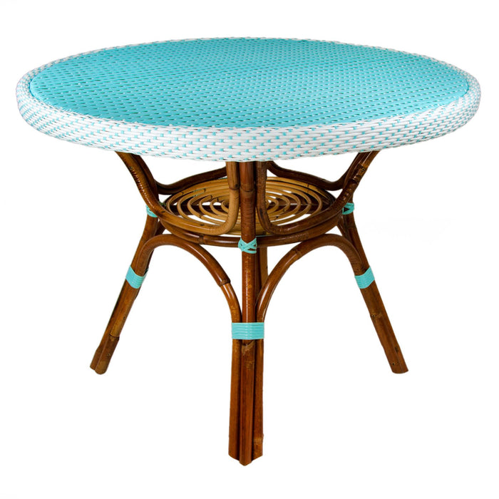 Light Azure Mediterranean Bistro Table (4 Seater)