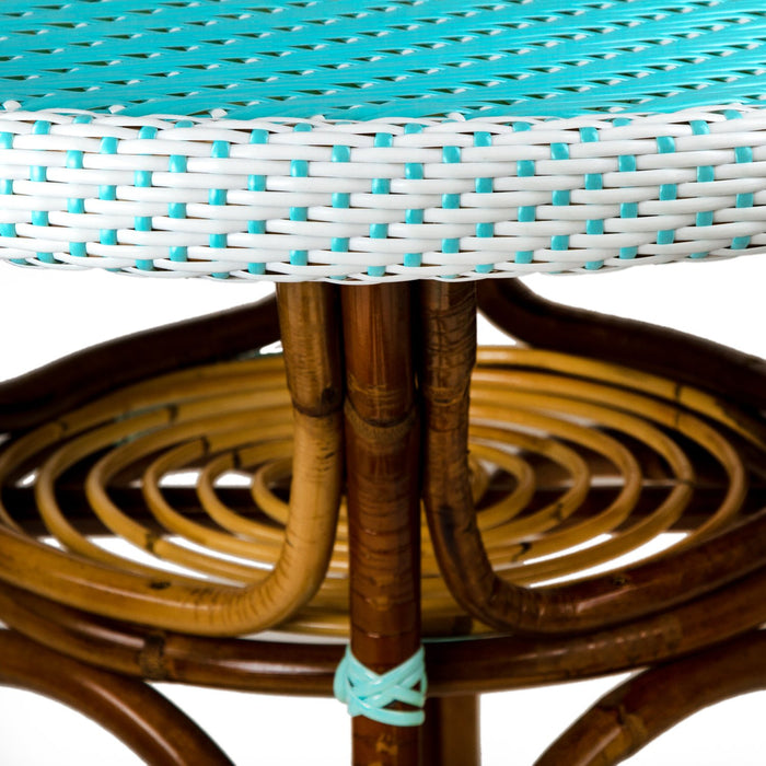 Light Azure Mediterranean Bistro Table (4 Seater)