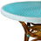 Light Azure Mediterranean Bistro Table (4 Seater)