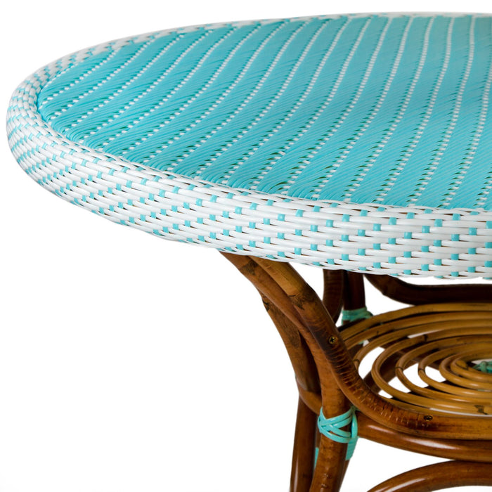 Light Azure Mediterranean Bistro Table (4 Seater)