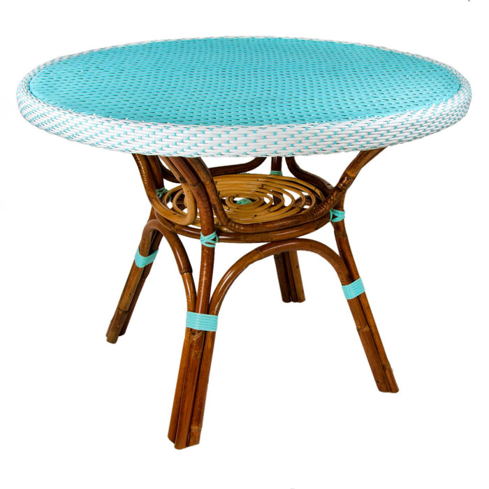 Light Azure Mediterranean Bistro Table (4 Seater)
