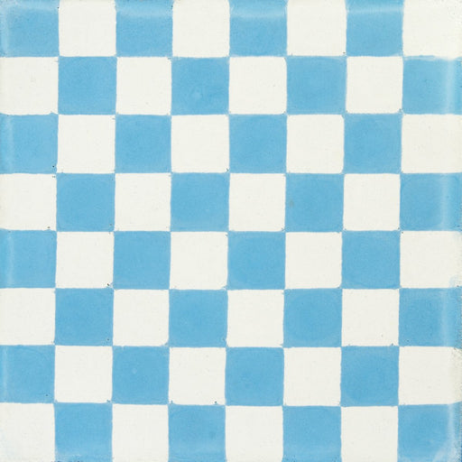 Light Blue & White Dama Carocim Tile (8" x 8") (pack of 12)